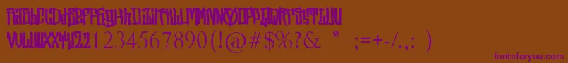 fuente StreetVendettaDemo – Fuentes Moradas Sobre Fondo Marrón