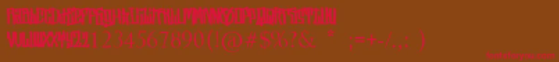 More about StreetVendettaDemo Font StreetVendettaDemo Font – Red Fonts on Brown Background