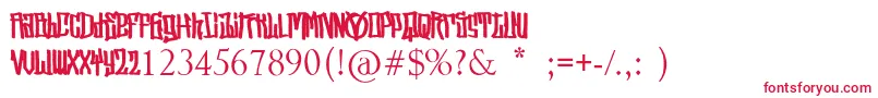 Шрифт StreetVendettaDemo – красные шрифты