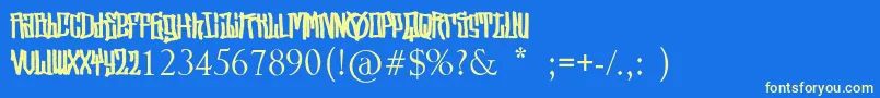 StreetVendettaDemo Font – Yellow Fonts on Blue Background