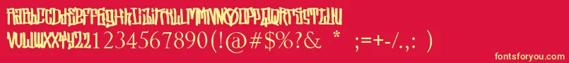 StreetVendettaDemo Font – Yellow Fonts on Red Background