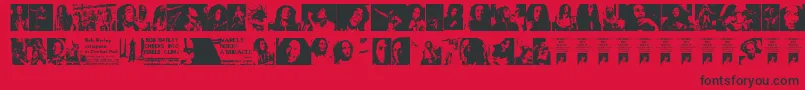 BobNeverDies Font – Black Fonts on Red Background