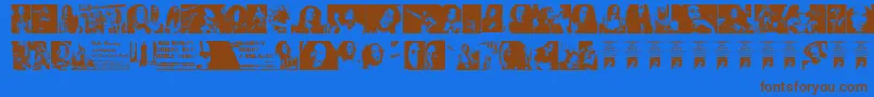 BobNeverDies Font – Brown Fonts on Blue Background
