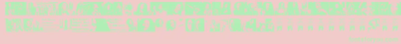 BobNeverDies-Schriftart – Grüne Schriften auf rosa Hintergrund