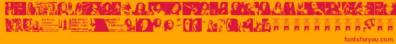 BobNeverDies Font – Red Fonts on Orange Background