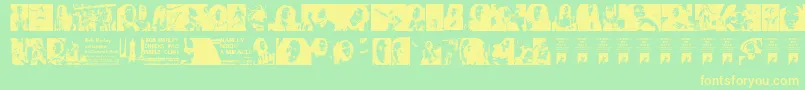 BobNeverDies Font – Yellow Fonts on Green Background