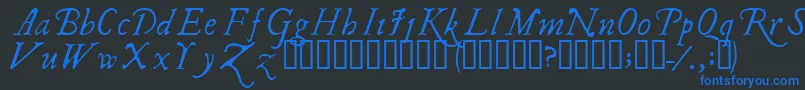 Ilshakefest Font – Blue Fonts on Black Background