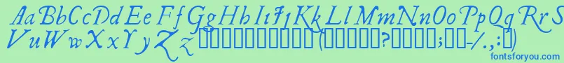 Ilshakefest Font – Blue Fonts on Green Background