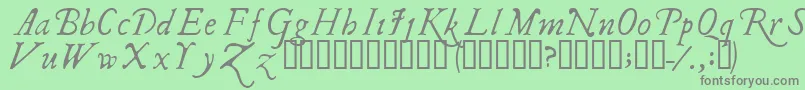 Ilshakefest Font – Gray Fonts on Green Background