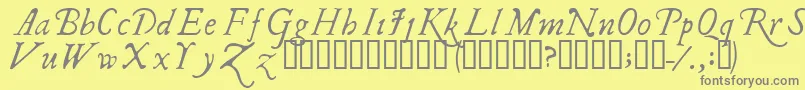 Ilshakefest Font – Gray Fonts on Yellow Background