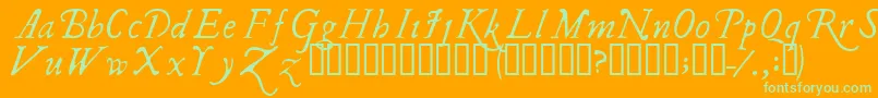 Ilshakefest Font – Green Fonts on Orange Background