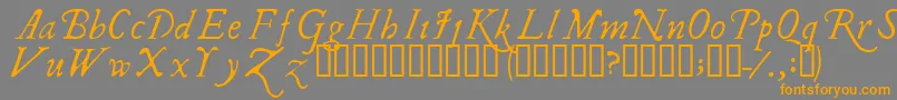 Ilshakefest Font – Orange Fonts on Gray Background
