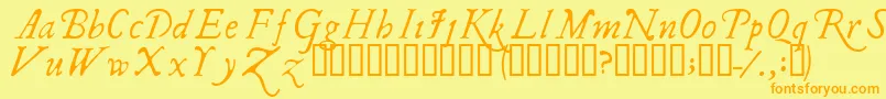 Ilshakefest Font – Orange Fonts on Yellow Background