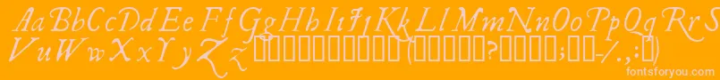 Ilshakefest Font – Pink Fonts on Orange Background