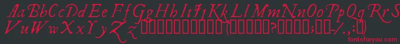 フォントIlshakefest – 黒い背景に赤い文字