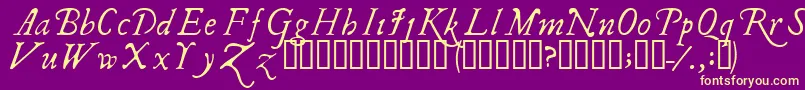 Ilshakefest Font – Yellow Fonts on Purple Background