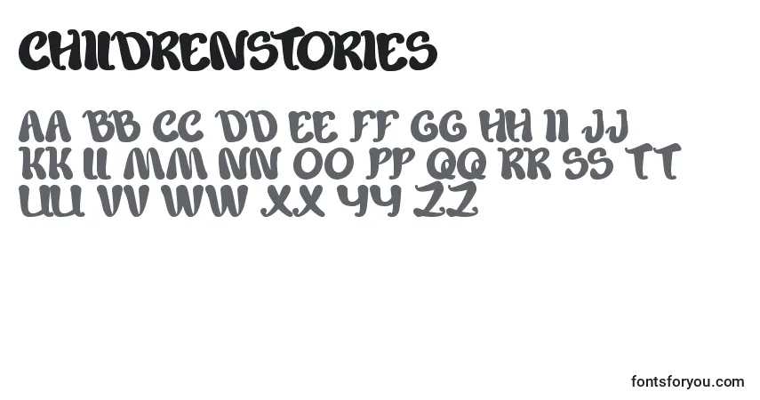 Schriftart ChildrenStories (70483) – Alphabet, Zahlen, spezielle Symbole