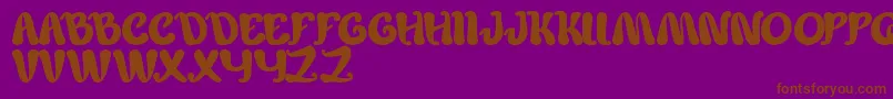 ChildrenStories Font – Brown Fonts on Purple Background