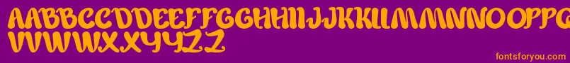 ChildrenStories Font – Orange Fonts on Purple Background