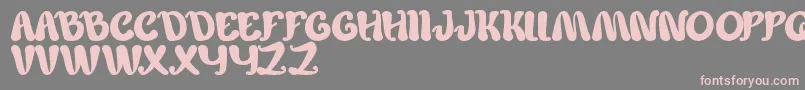 ChildrenStories Font – Pink Fonts on Gray Background