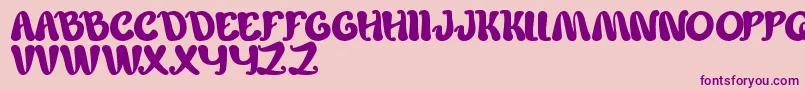 ChildrenStories Font – Purple Fonts on Pink Background