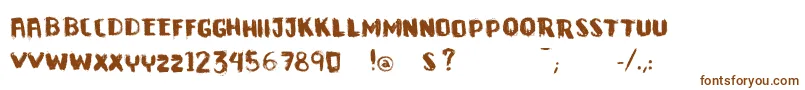 VtksDowntown Font – Brown Fonts on White Background