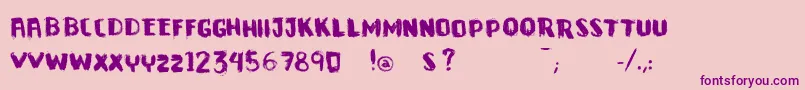 VtksDowntown Font – Purple Fonts on Pink Background
