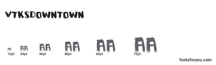 VtksDowntown Font Sizes