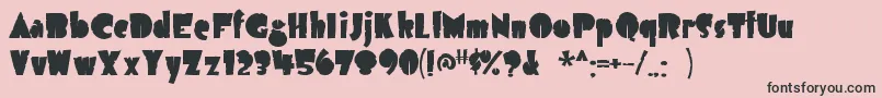 Airmole ffy-Schriftart – Schwarze Schriften auf rosa Hintergrund