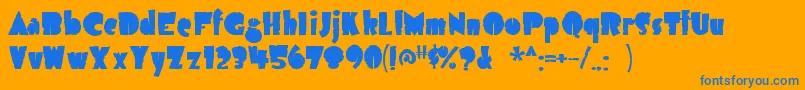 Airmole ffy Font – Blue Fonts on Orange Background