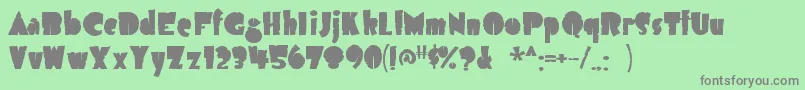 Airmole ffy Font – Gray Fonts on Green Background