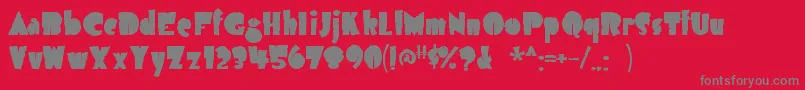 Fonte Airmole ffy – fontes cinzas em um fundo vermelho