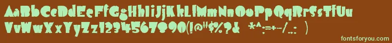 Airmole ffy Font – Green Fonts on Brown Background