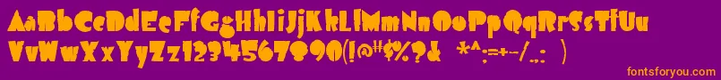 Airmole ffy Font – Orange Fonts on Purple Background
