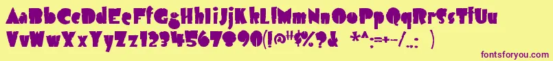 Airmole ffy Font – Purple Fonts on Yellow Background