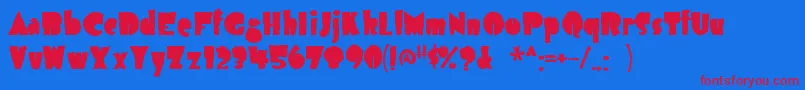 Airmole ffy Font – Red Fonts on Blue Background