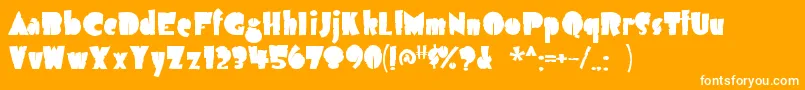 Airmole ffy-Schriftart – Weiße Schriften auf orangefarbenem Hintergrund