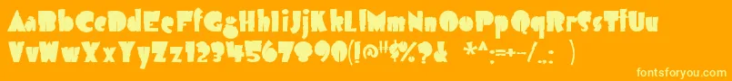 Airmole ffy Font – Yellow Fonts on Orange Background