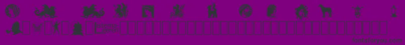 ListemagerensDingbats1 Font – Black Fonts on Purple Background