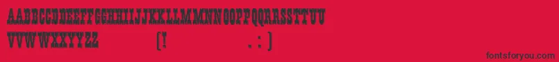 HffYoungWanna Font – Black Fonts on Red Background