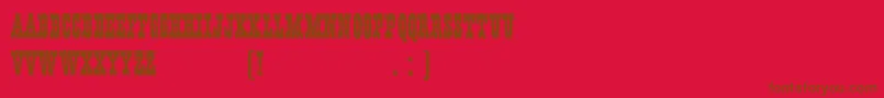 Police HffYoungWanna – polices brunes sur fond rouge