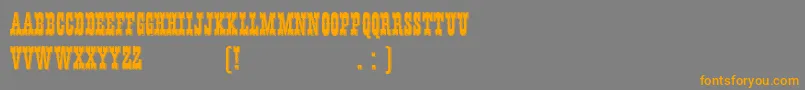 HffYoungWanna Font – Orange Fonts on Gray Background