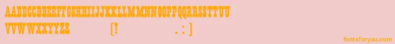 HffYoungWanna Font – Orange Fonts on Pink Background