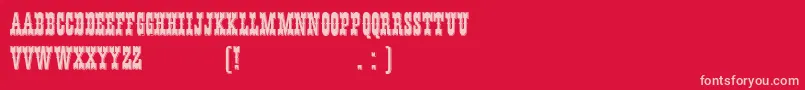 Шрифт HffYoungWanna – розовые шрифты на красном фоне