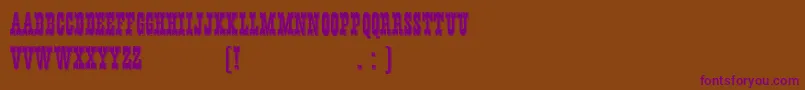 Шрифт HffYoungWanna – фиолетовые шрифты на коричневом фоне