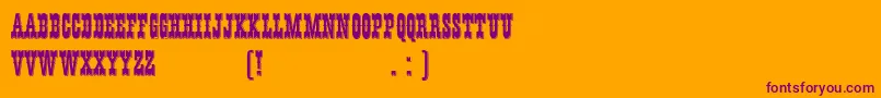 Шрифт HffYoungWanna – фиолетовые шрифты на оранжевом фоне