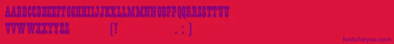 HffYoungWanna Font – Purple Fonts on Red Background