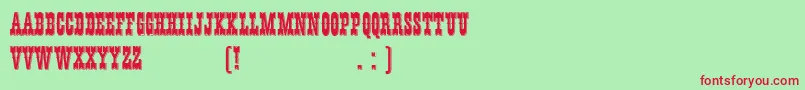 HffYoungWanna Font – Red Fonts on Green Background