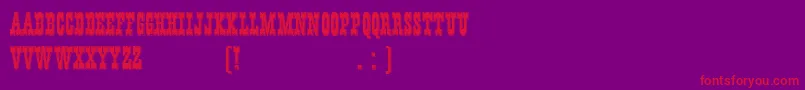 Police HffYoungWanna – polices rouges sur fond violet