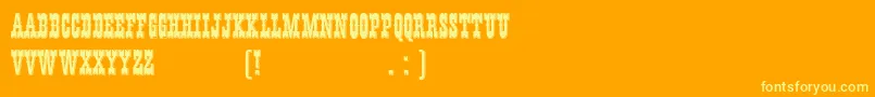 fuente HffYoungWanna – Fuentes Amarillas Sobre Fondo Naranja